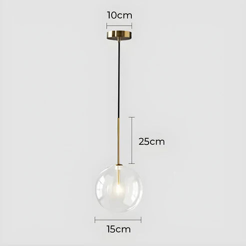 Gilda™ | Pendant light made of clear glass