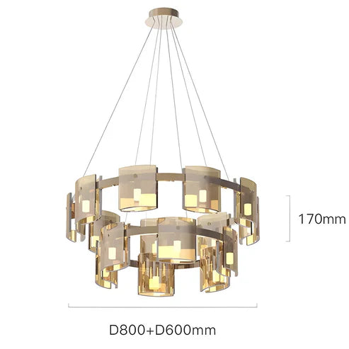 Tyro™ | Smoky Glass Modern Chandelier