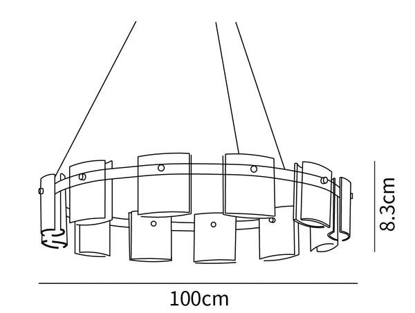 Tyro™ | Smoky Glass Modern Chandelier