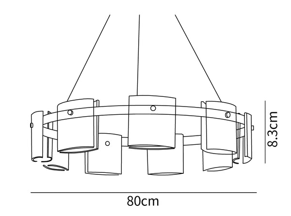 Tyro™ | Smoky Glass Modern Chandelier