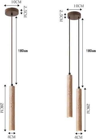 Tivaro  Travertine Pendant Light
