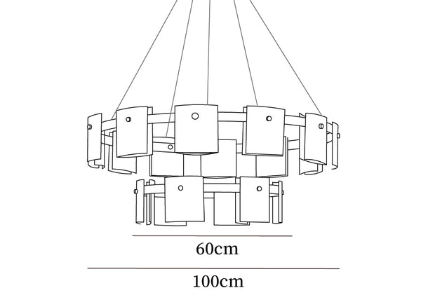 Tyro™ | Smoky Glass Modern Chandelier