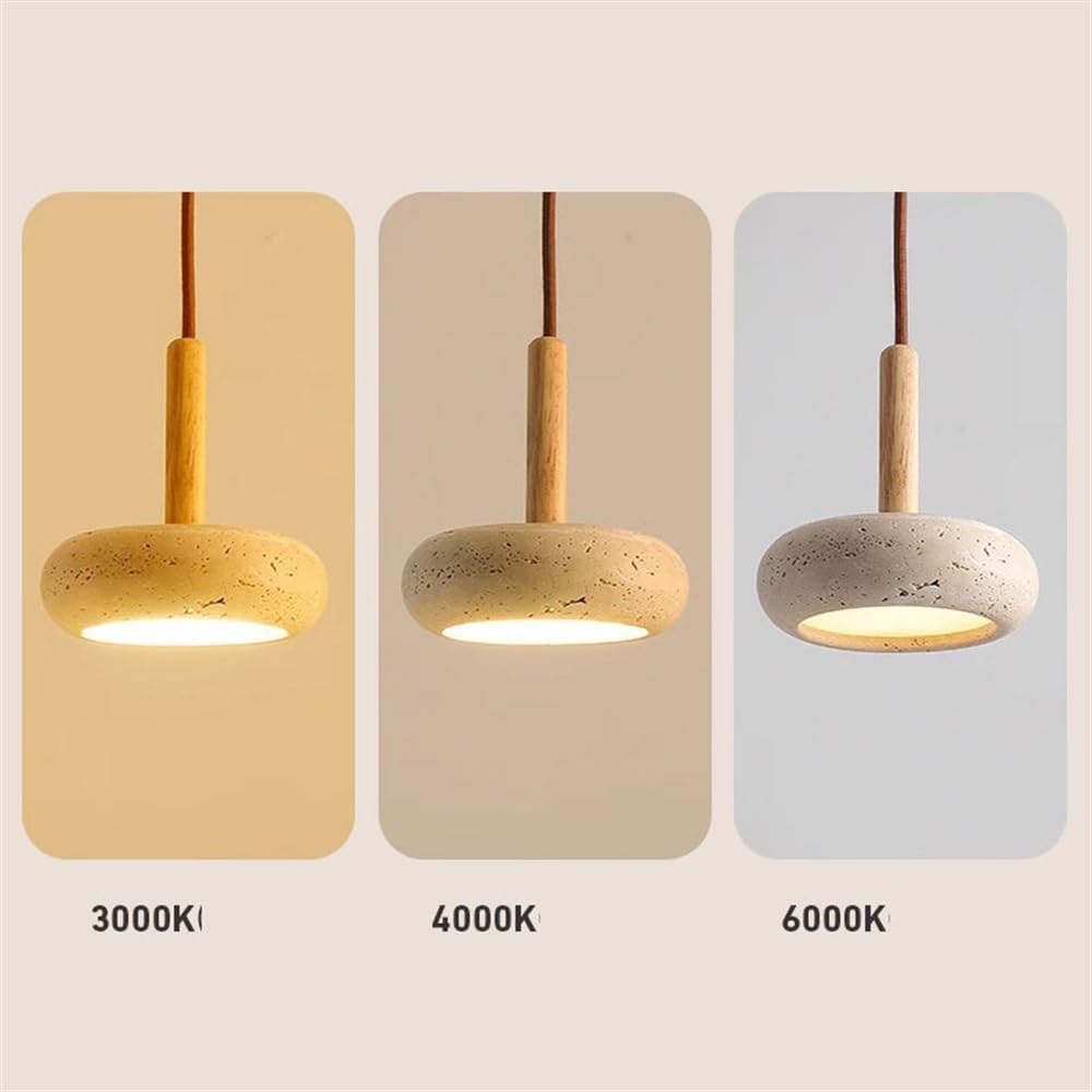 Wyla™ | LED pendant made of natural stone