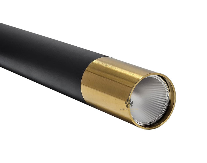 Yvida™ | Black Brass Tube Pendant Lamp