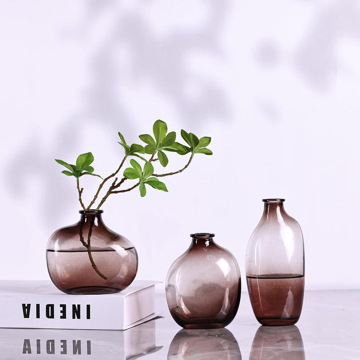 Homedeco 35™ | Elegant brown glass vase