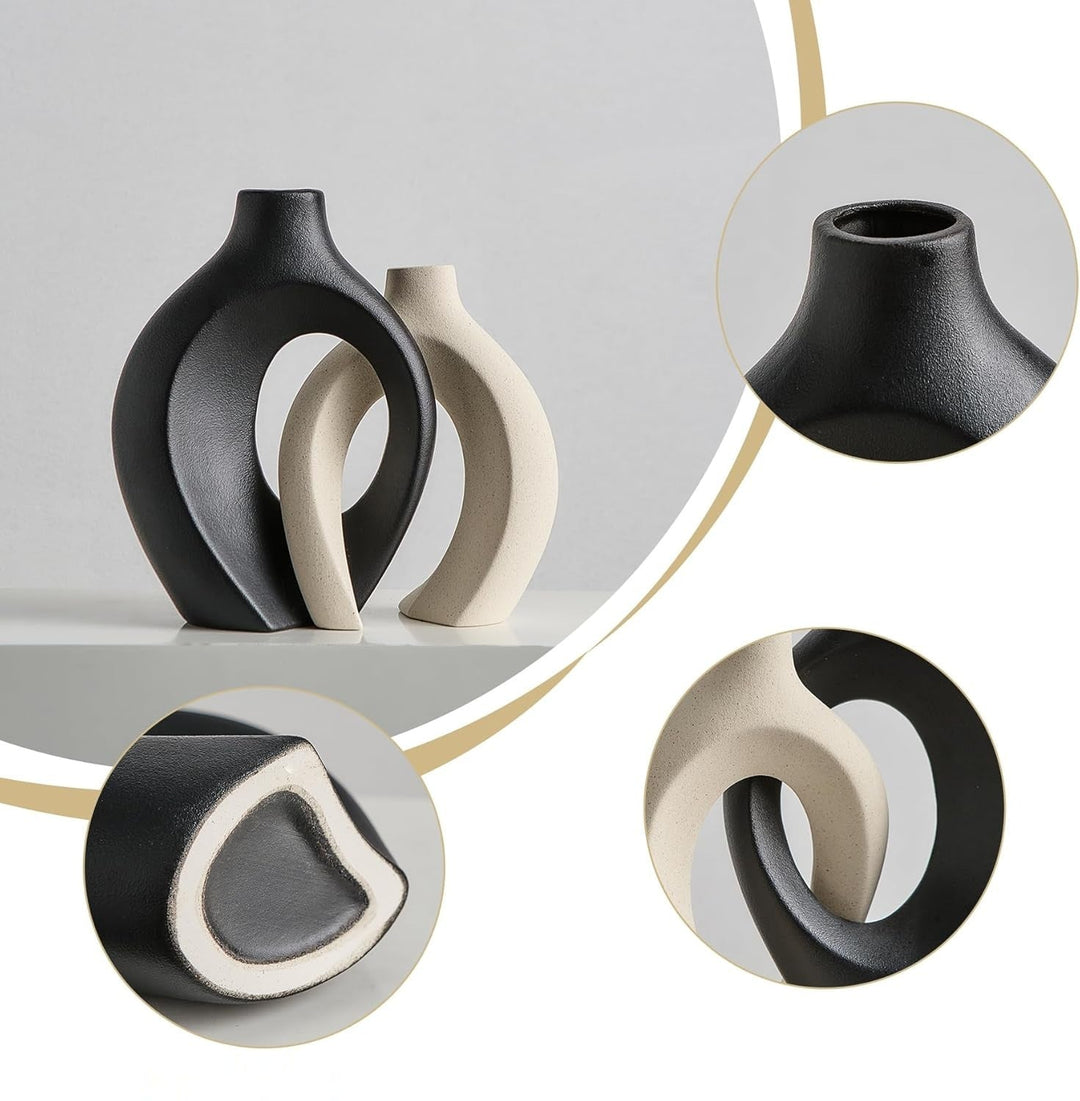 Moro™ | Bohemian Geometric Ceramic Vase Set