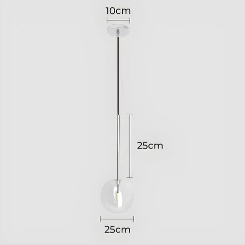 Gilda™ | Pendant light made of clear glass