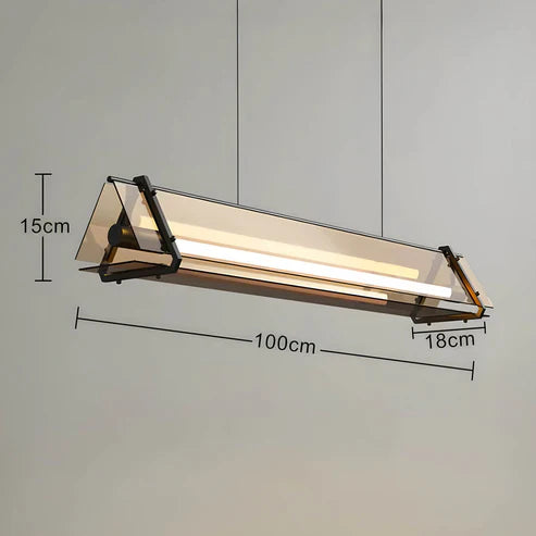 Velino™ | Industrial triangular glass lamp