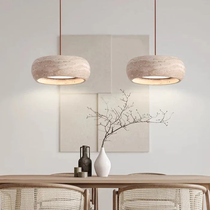 Feldor™ | LED pendant light made of stone