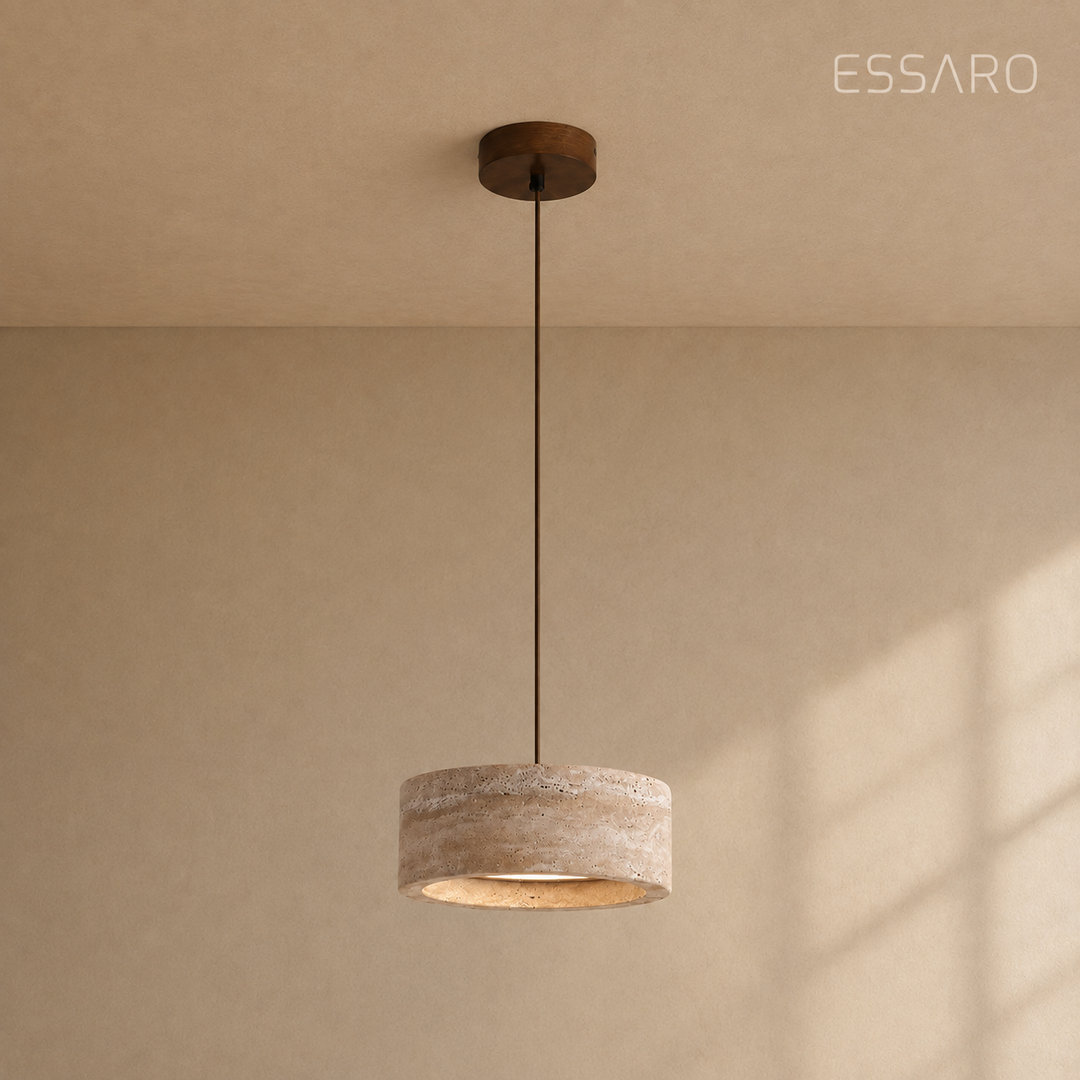 Feldor | Travertine Pendant Light