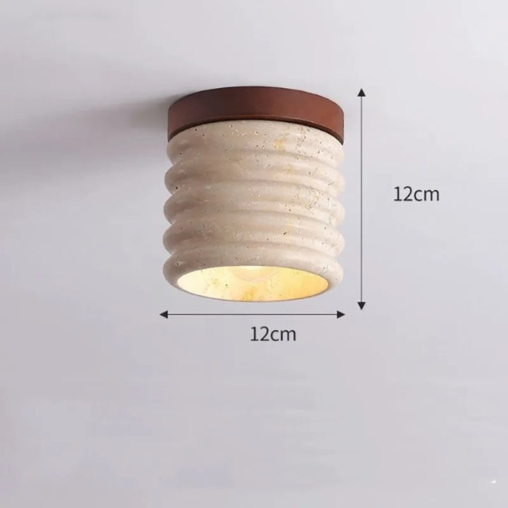 Senka | Travertine Ceiling Light