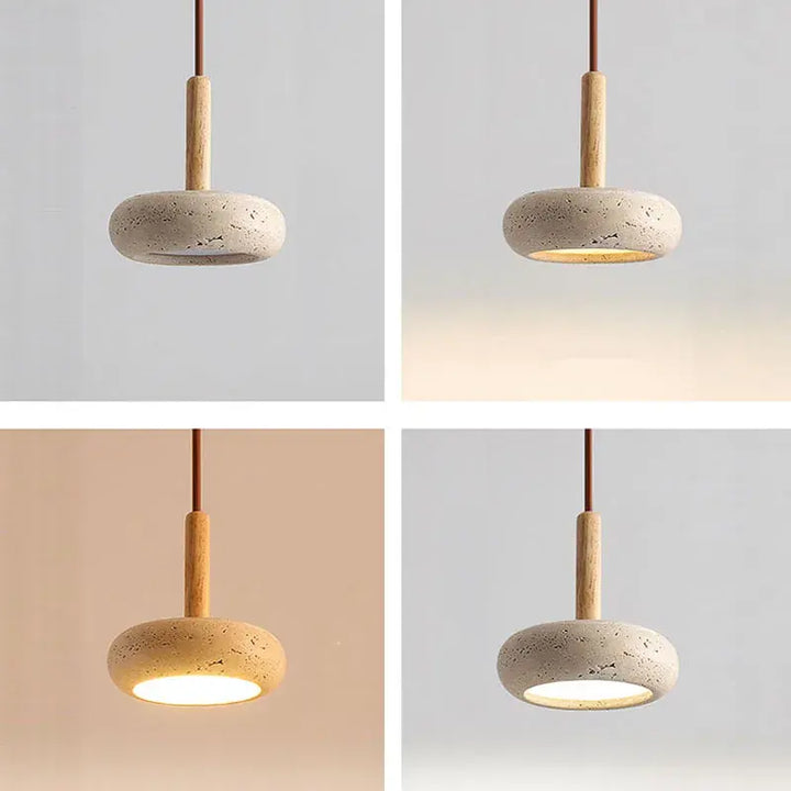 Wyla™ | LED pendant made of natural stone