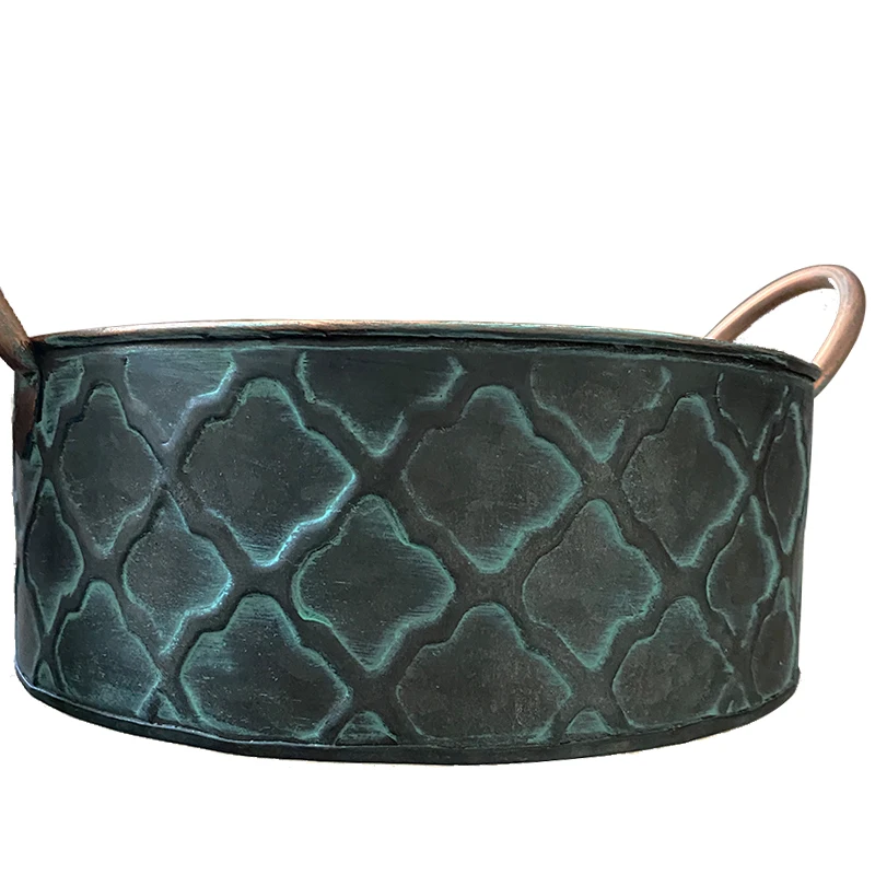 Greta™ | Vintage round iron basket