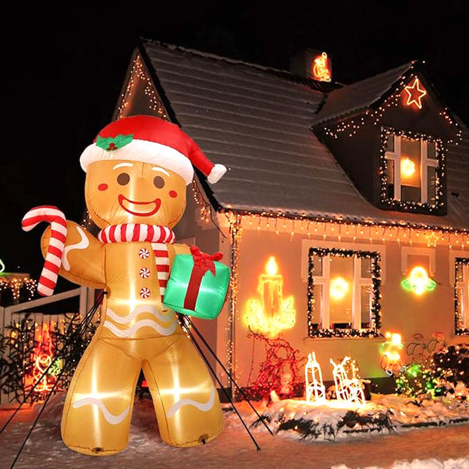 Christmas 10™ | Giant inflatable gingerbread man for the holidays