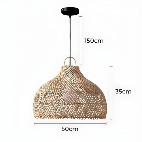 Duna™ | Vintage Rattan Pendant Light