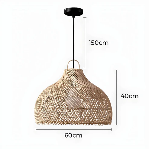 Duna™ | Vintage Rattan Pendant Light