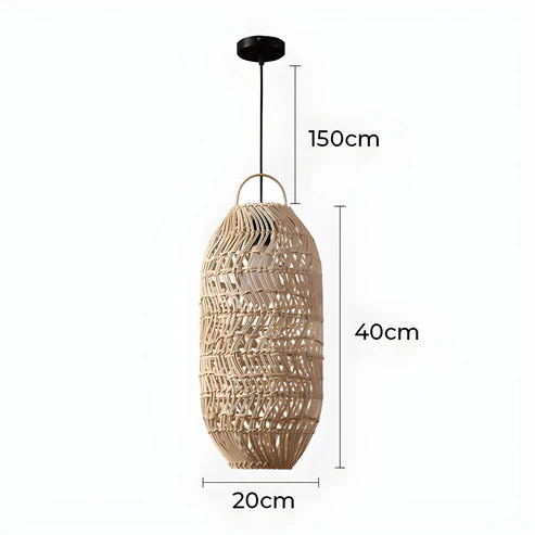 Duna™ | Vintage Rattan Pendant Light