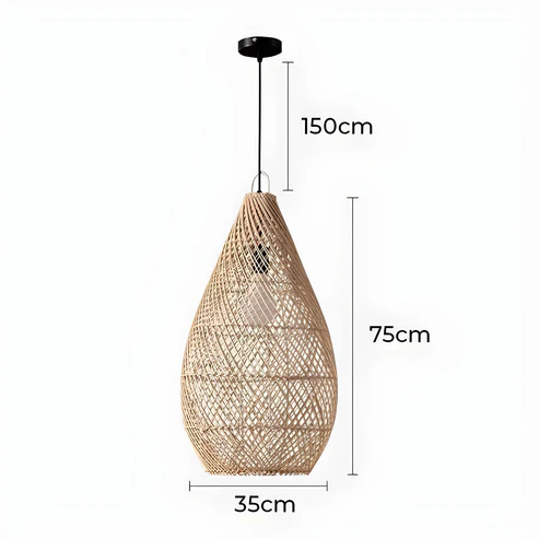 Duna™ | Vintage Rattan Pendant Light