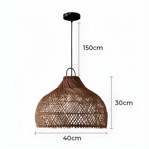 Duna™ | Vintage Rattan Pendant Light