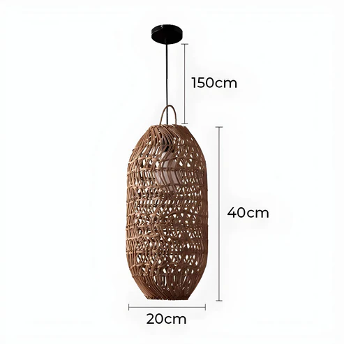 Duna™ | Vintage Rattan Pendant Light