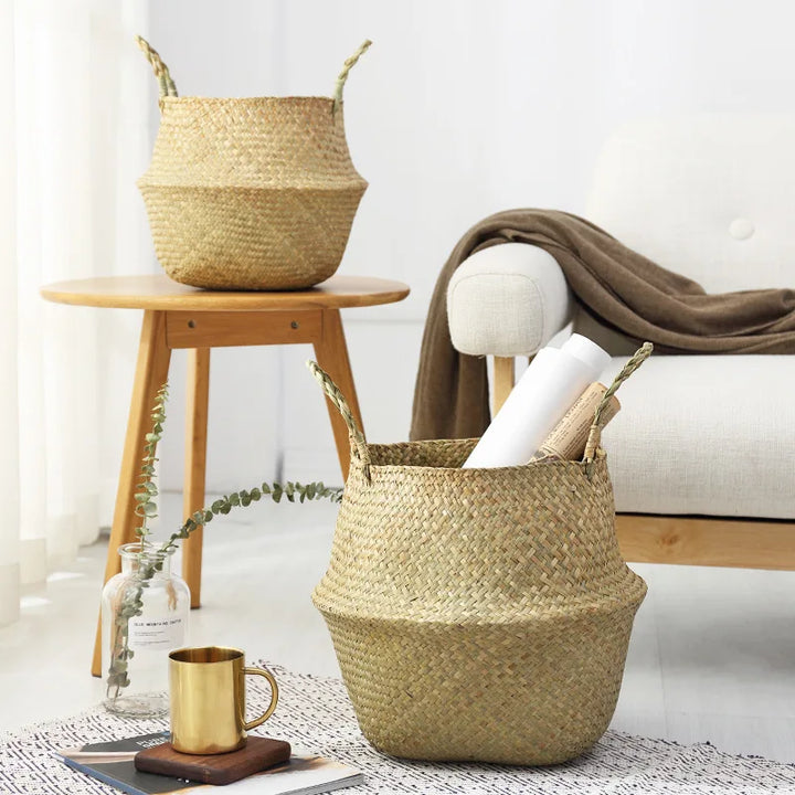 Helene™ | Natural basket made of seagrass