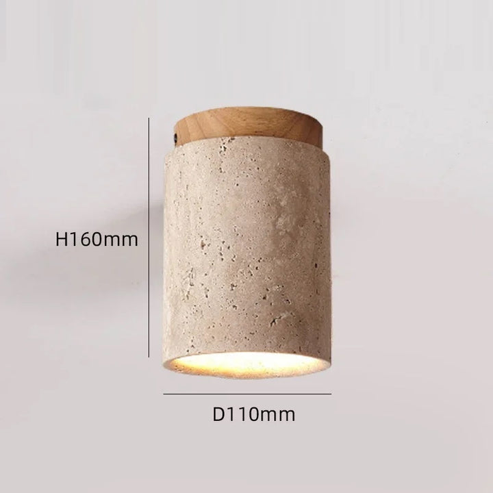 Senka | Travertine Ceiling Light