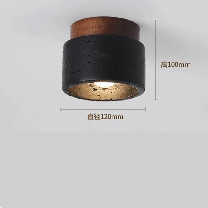 Senka | Travertine Ceiling Light