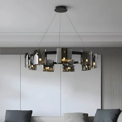 Tyro™ | Smoky Glass Modern Chandelier