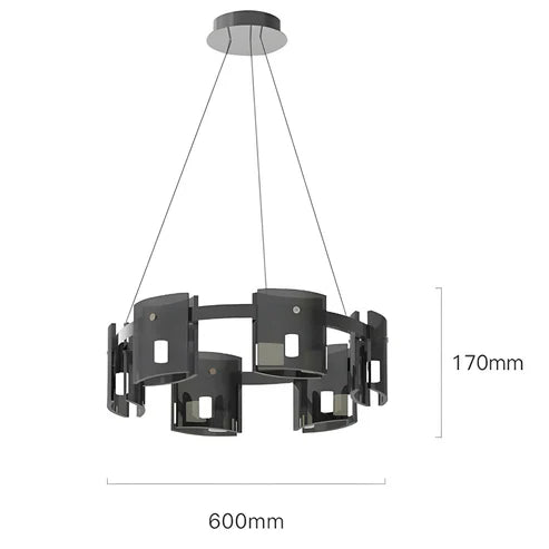 Tyro™ | Smoky Glass Modern Chandelier