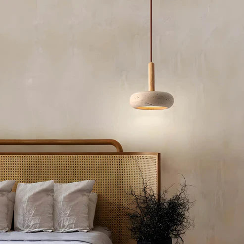 Wyla™ | LED pendant made of natural stone