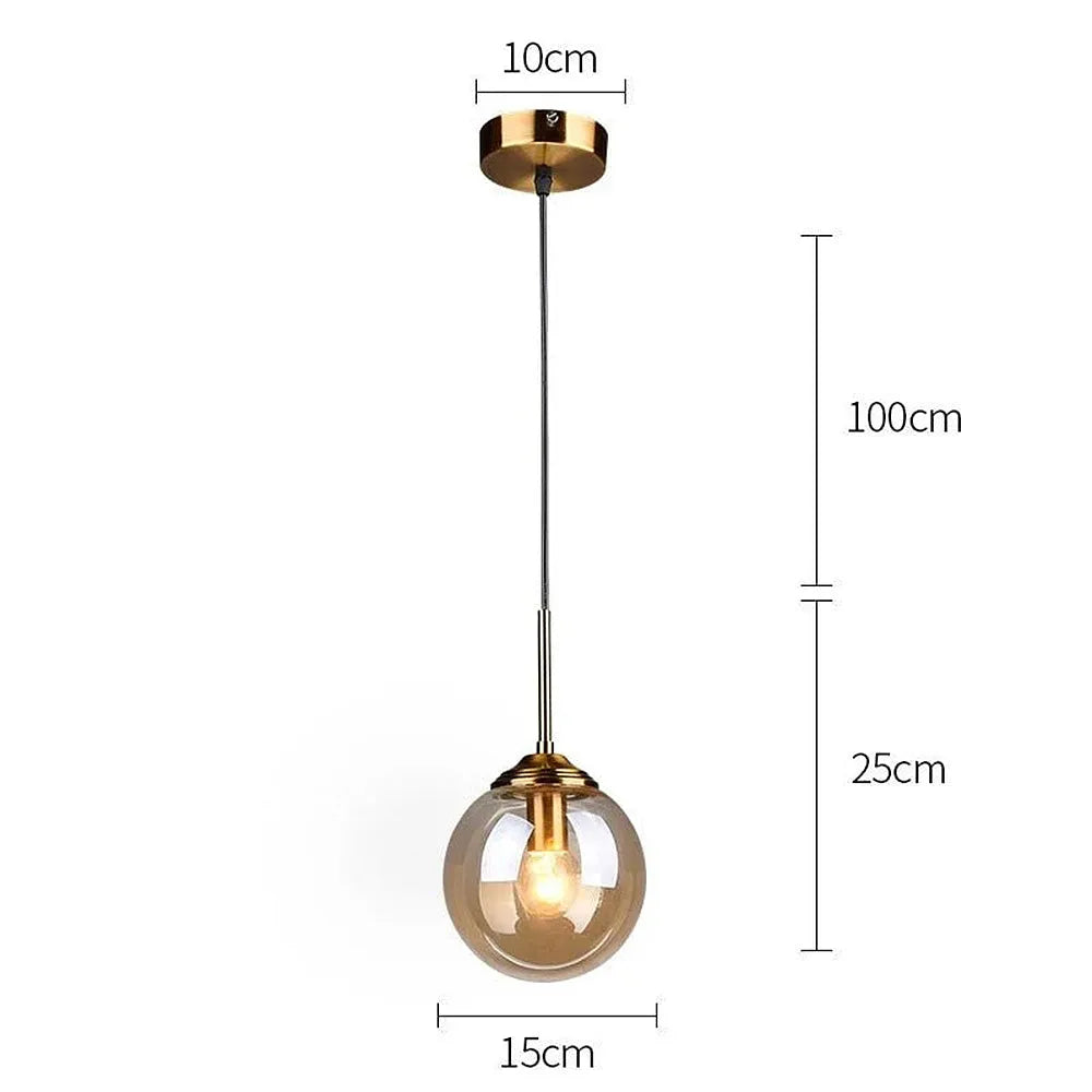 Jovian™ | Elegant glass globe pendant light