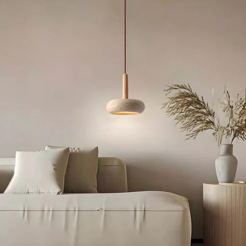 Wyla™ | LED pendant made of natural stone