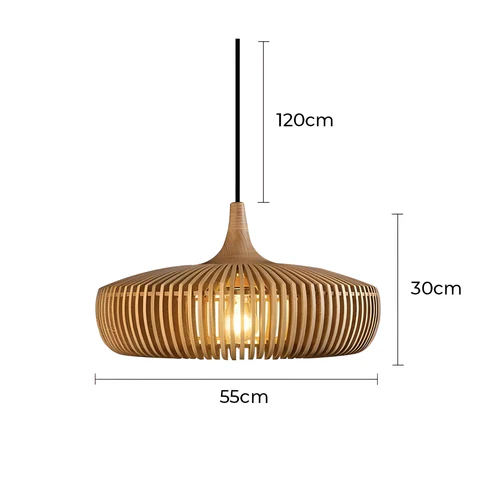 Velora™ | Rustic wooden pendant light