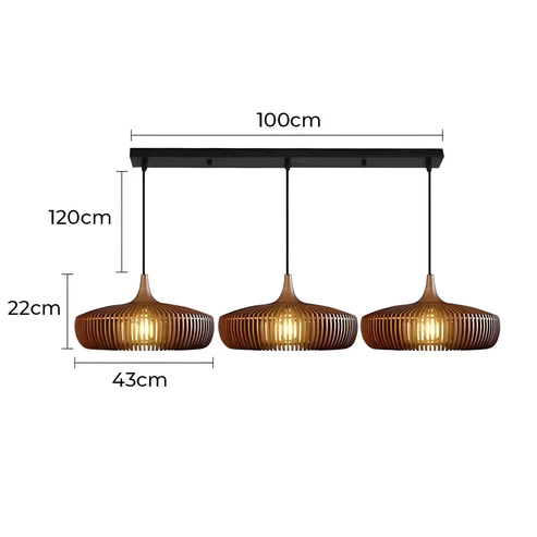 Velora™ | Rustic wooden pendant light