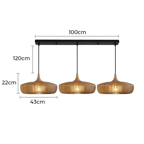 Velora™ | Rustic wooden pendant light