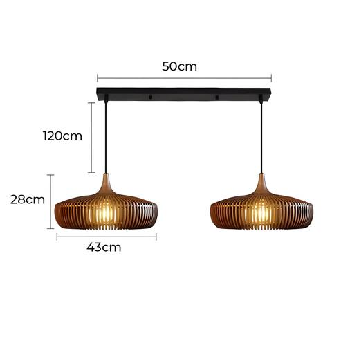 Velora™ | Rustic wooden pendant light