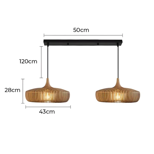 Velora™ | Rustic wooden pendant light