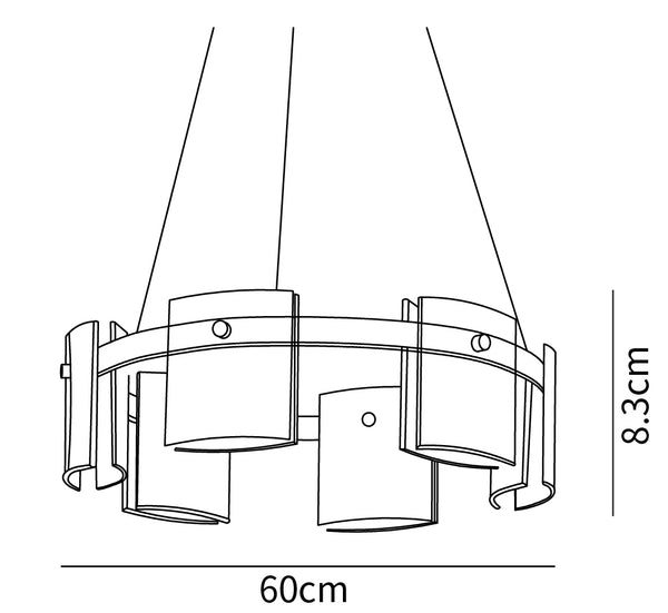 Tyro™ | Smoky Glass Modern Chandelier