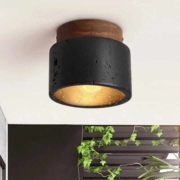 Senka | Travertine Ceiling Light