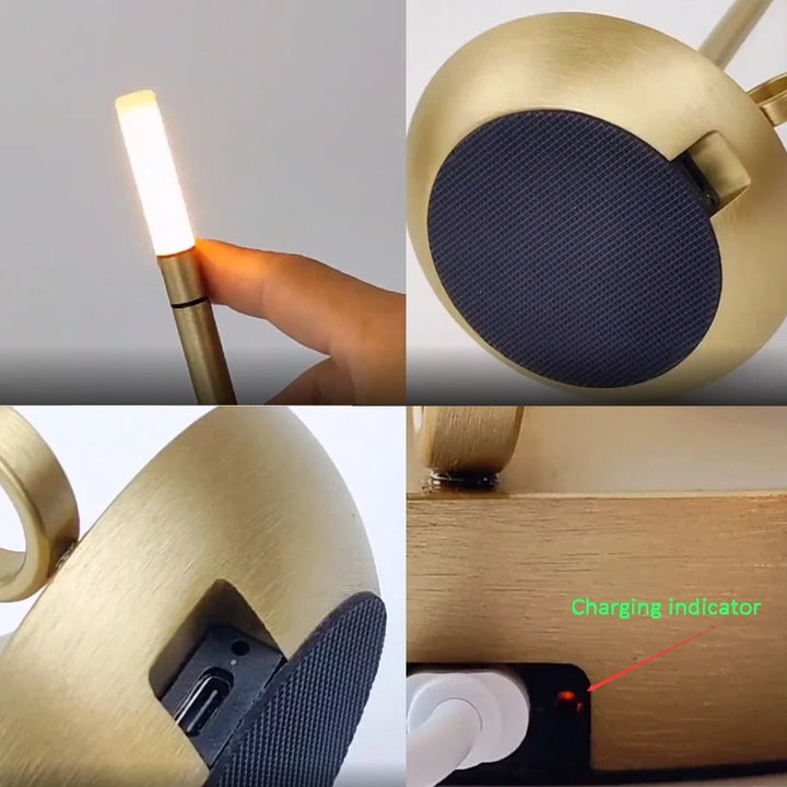 Gusto™ | Cordless Vintage Candle Lamp