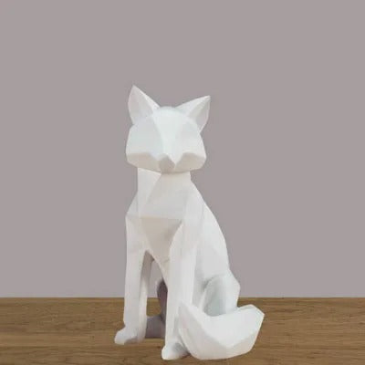 Amara™ | Geometric Fox Family Sculpture