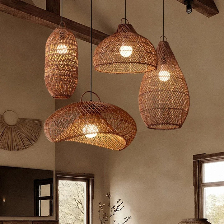Duna™ | Vintage Rattan Pendant Light
