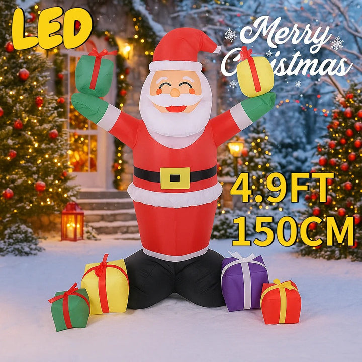 Christmas 9™ | Inflatable Santa Claus with Reindeer