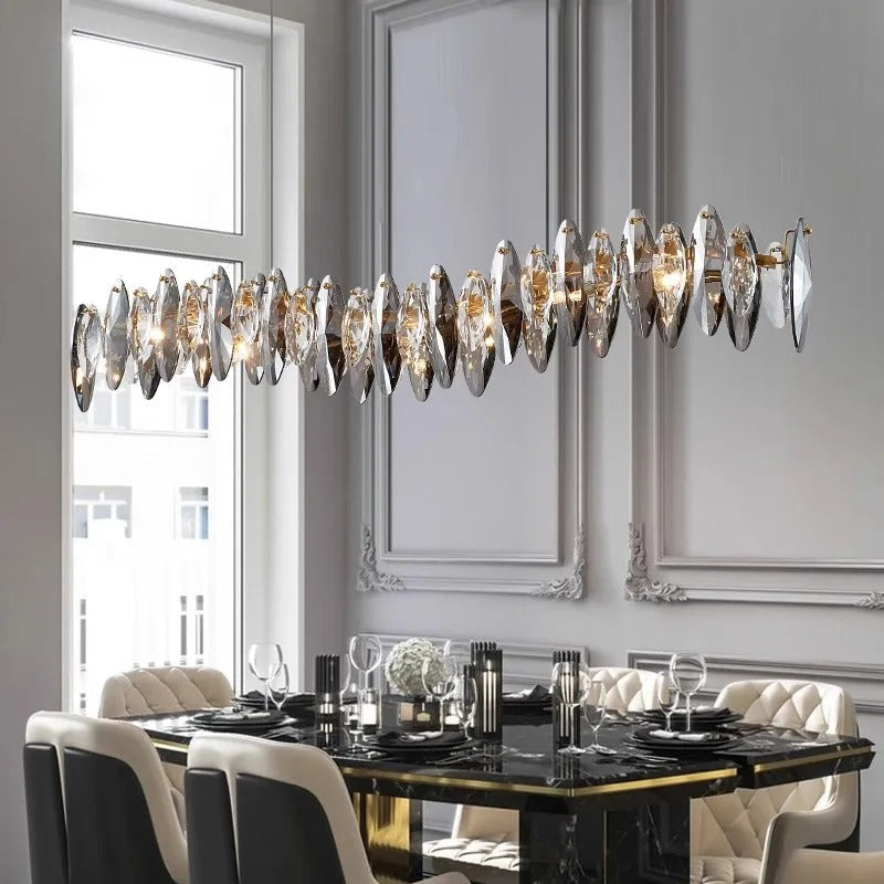 Hira™ | Wave Crystal Dining Chandelier