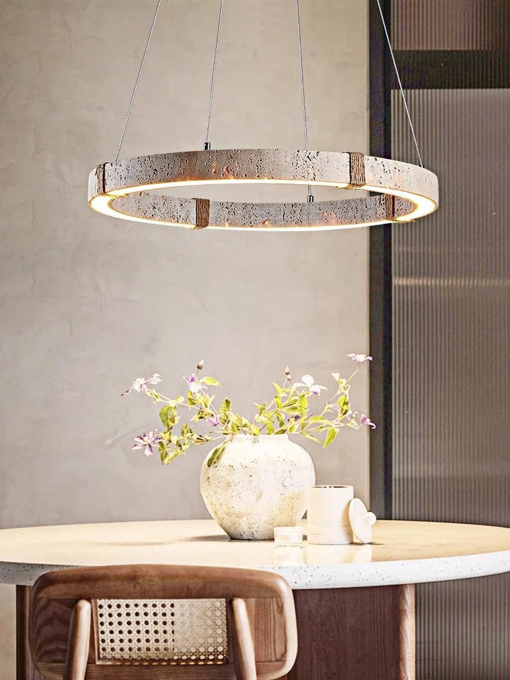 Rome™ | Chandelier made of stone and steel