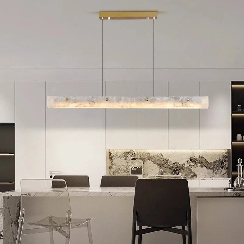 Yilan™ | Modern linear marble pendant light