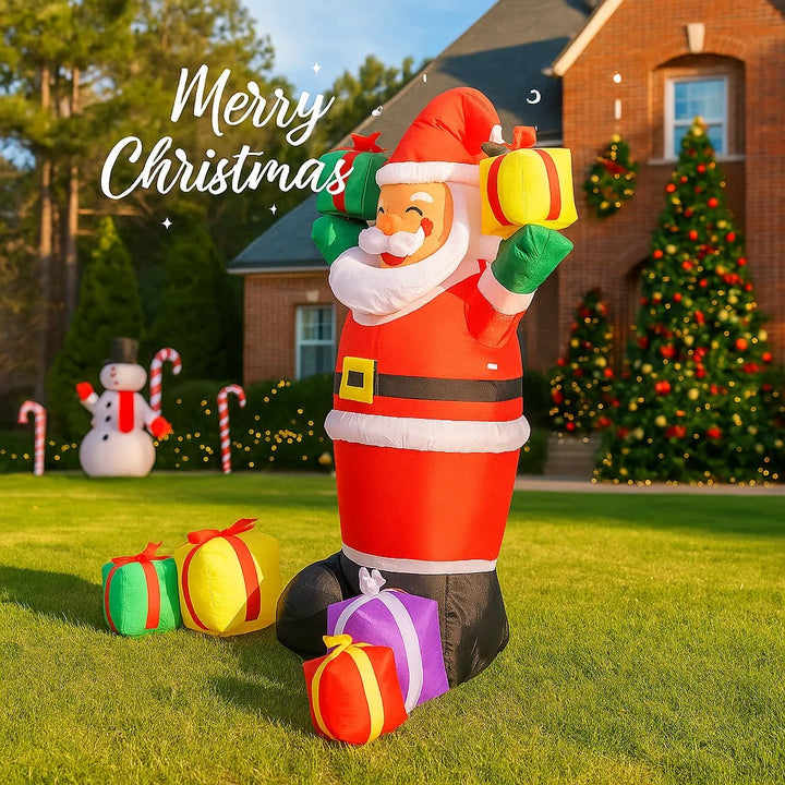 Christmas 9™ | Inflatable Santa Claus with Reindeer