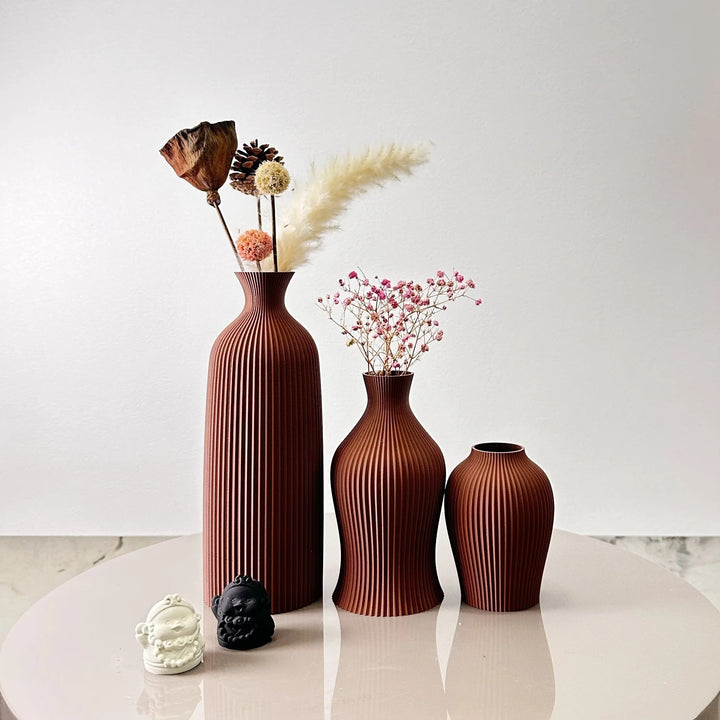 Niva™ | Modern decorative vases with fluting