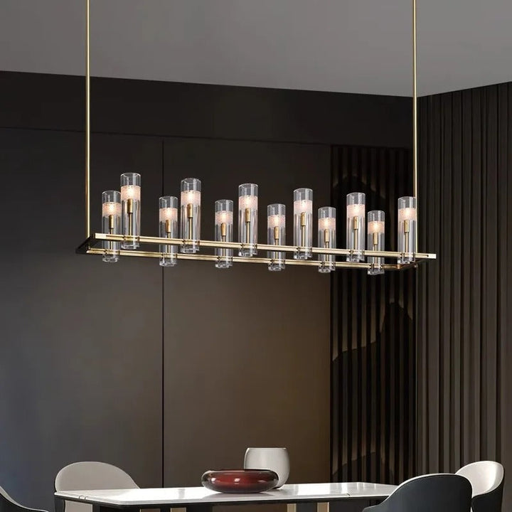 Yara™ | Luxurious copper crystal pendant light