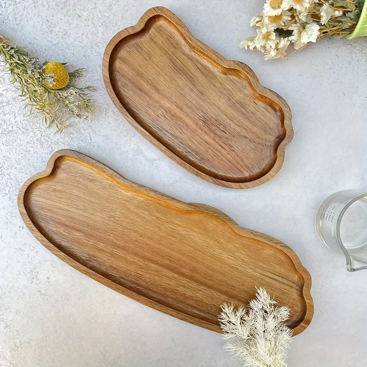Haruki™ | Classic Wooden Serving Tray Set